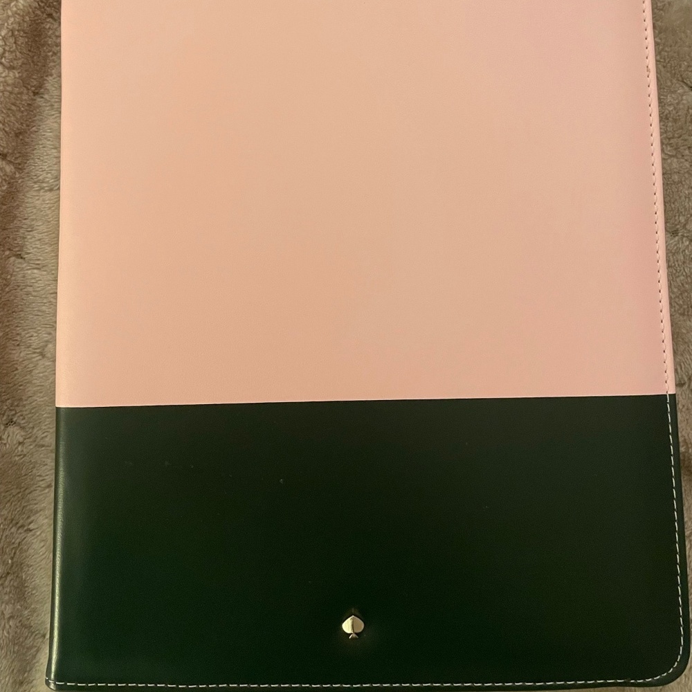 Kate Spade New York Pink and Black Notepad Folio